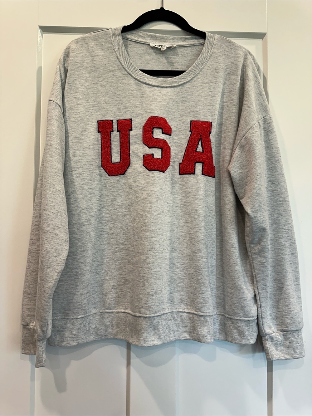 Workshop Republic Sweatshirt with USA Appliqué, Size XL